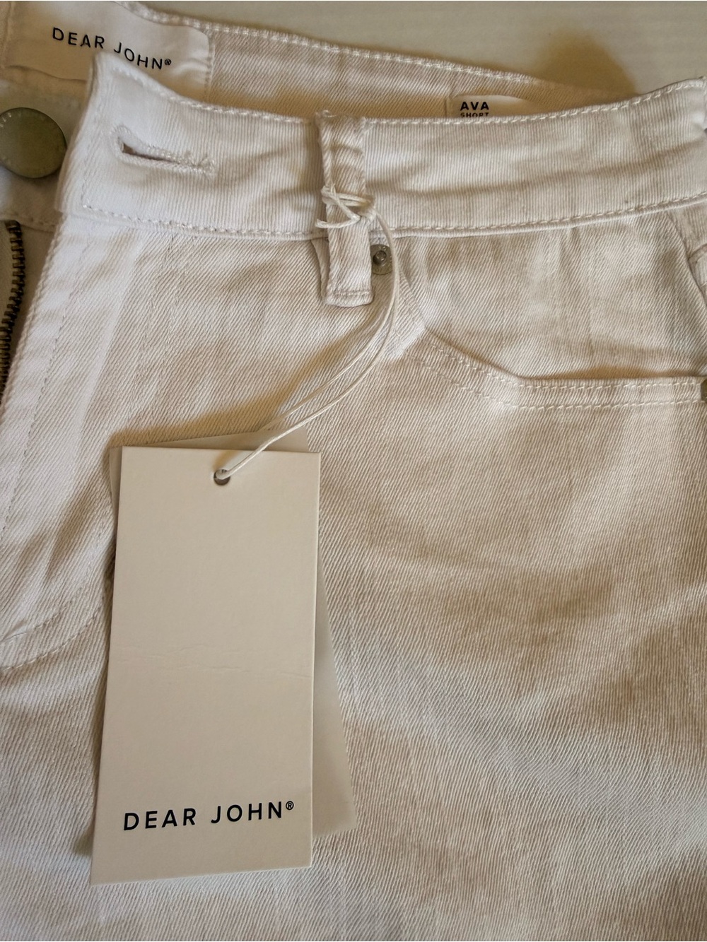 NWT Dear John Ava High Rise Denim Shorts White Cutoff Size 29 - Summer Must Have - Picture 8 of 8